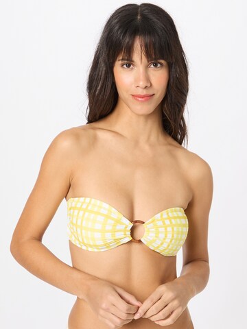 Bandeau Hauts de bikini Seafolly en jaune : devant
