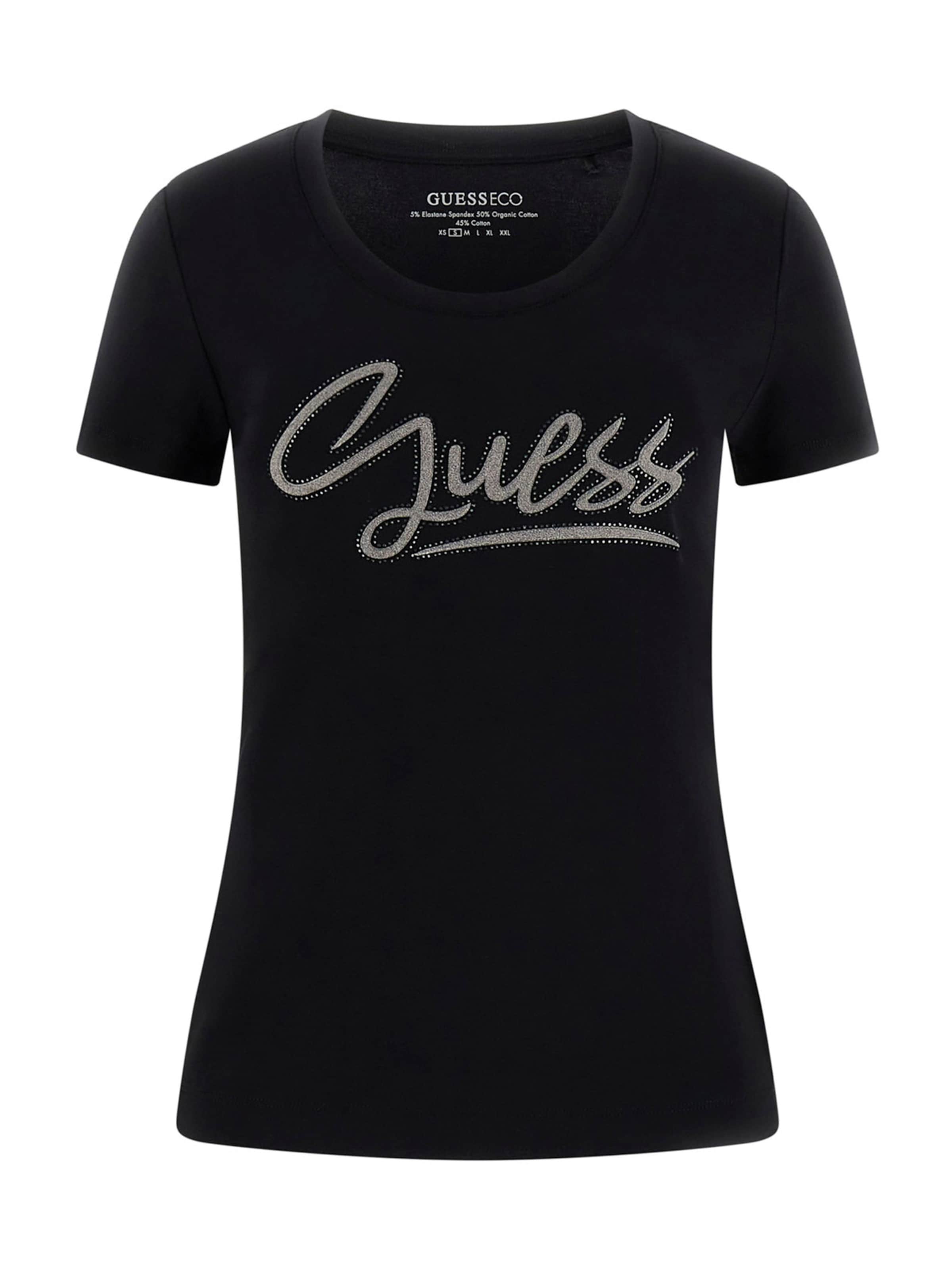 Maglietta di GUESS in nero: frontale