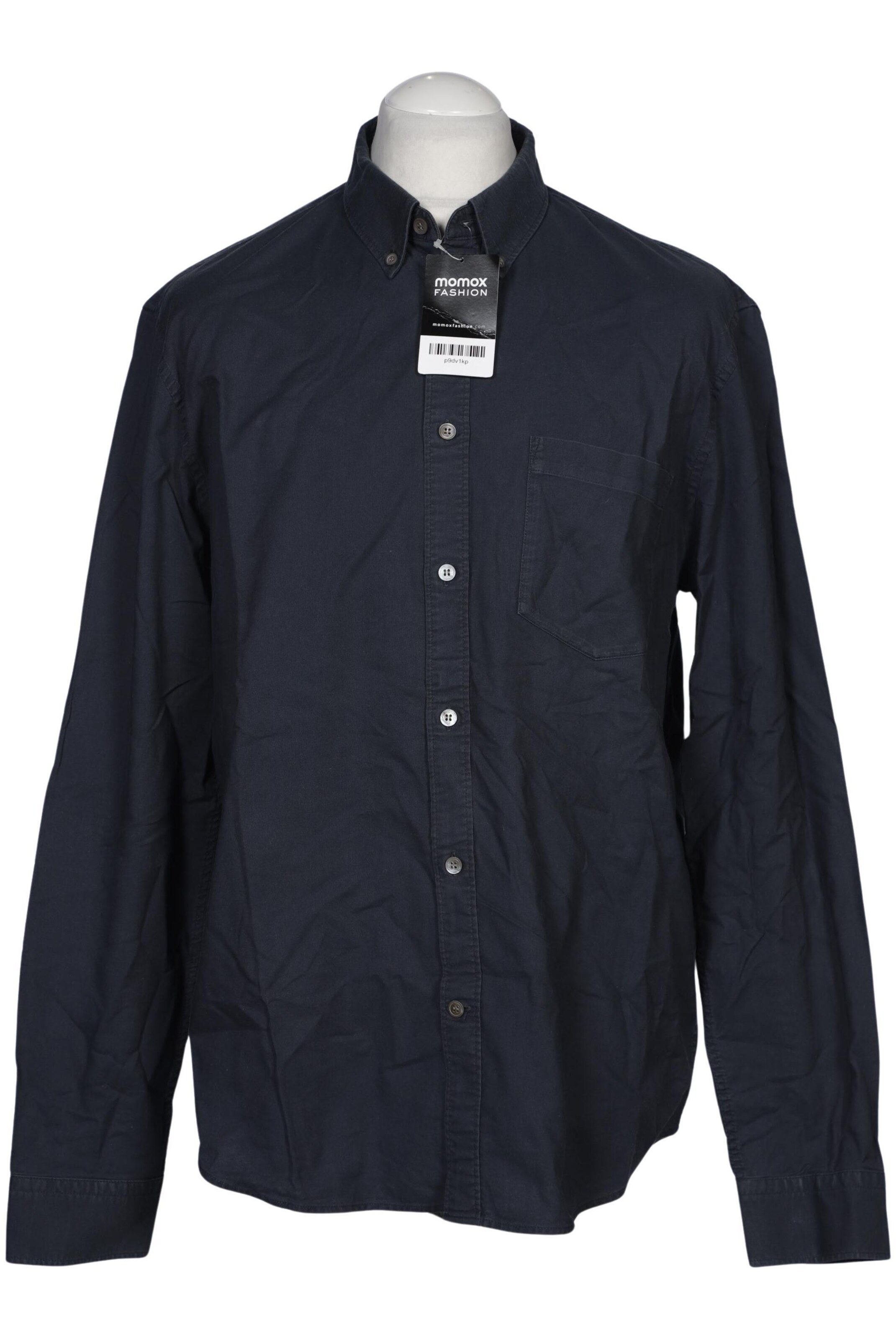 Arket Button Up Shirt in L-XL in Blue: front