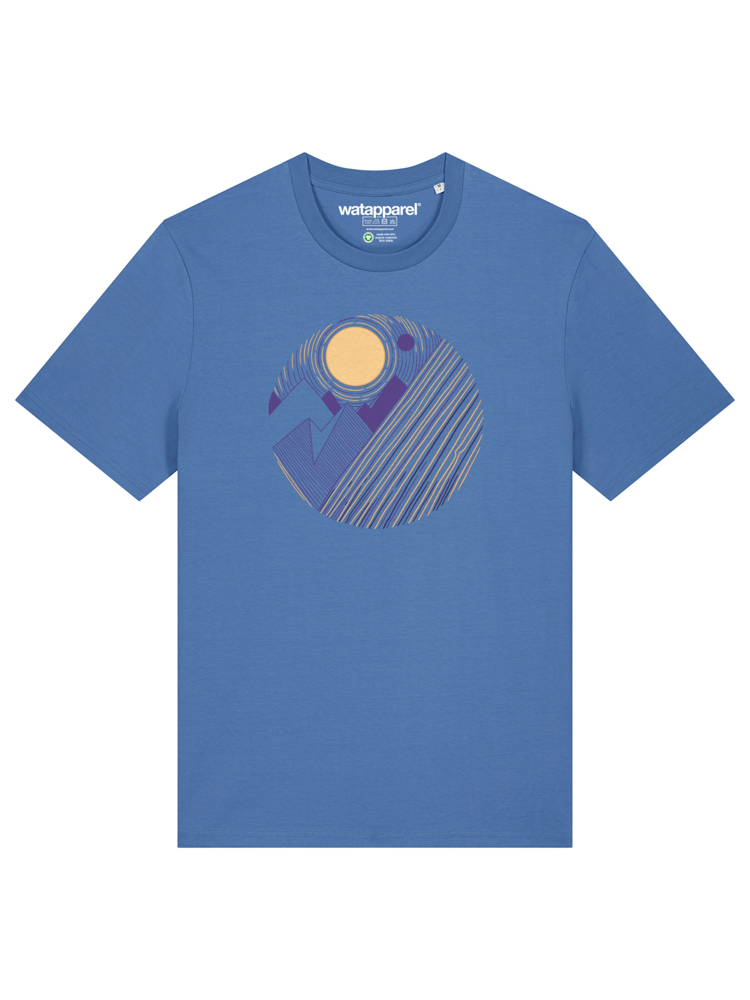 T-Shirt 'Geometric Landscape 3' Watapparel en bleu : devant