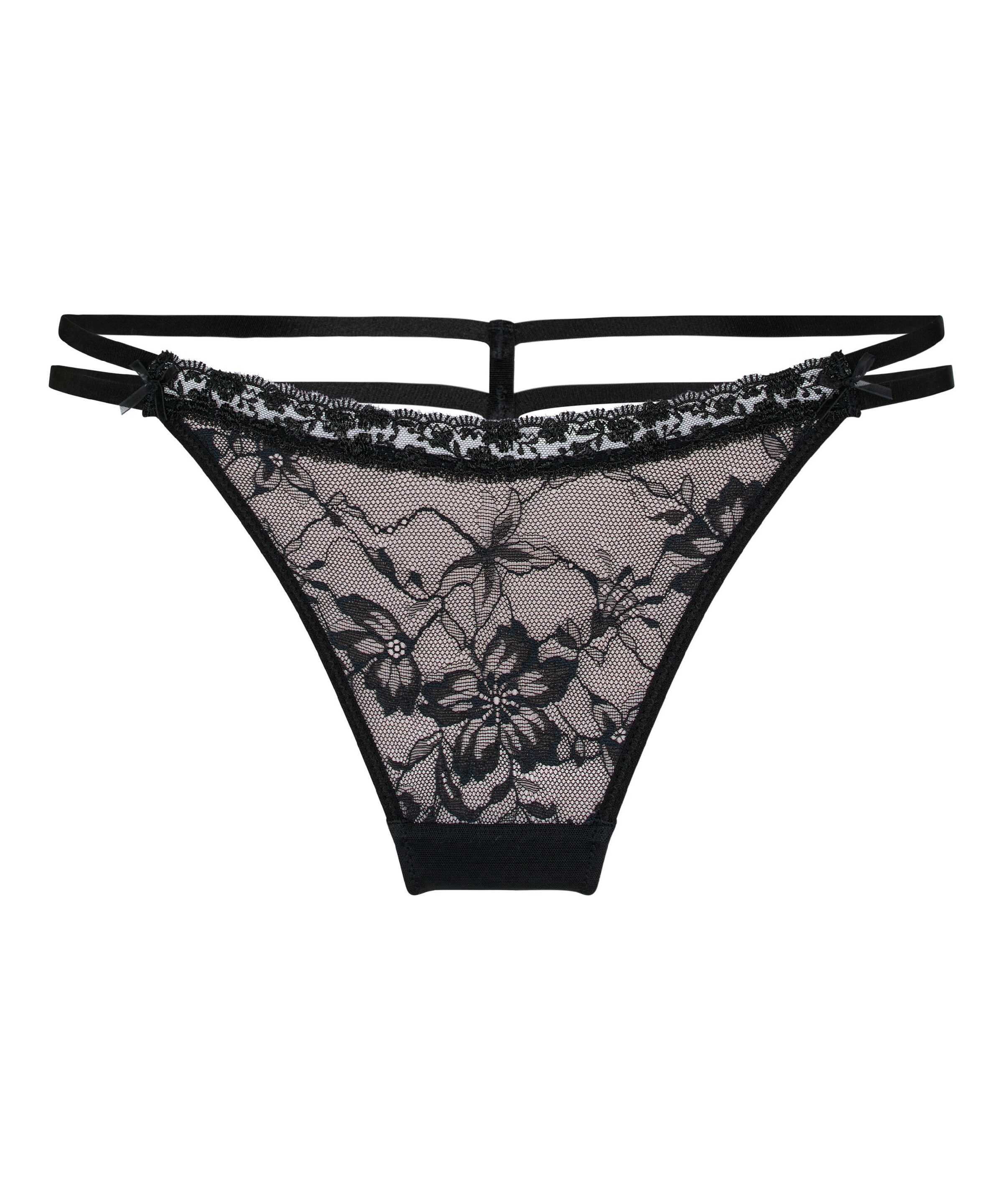Hunkemöller String in Zwart: voorkant
