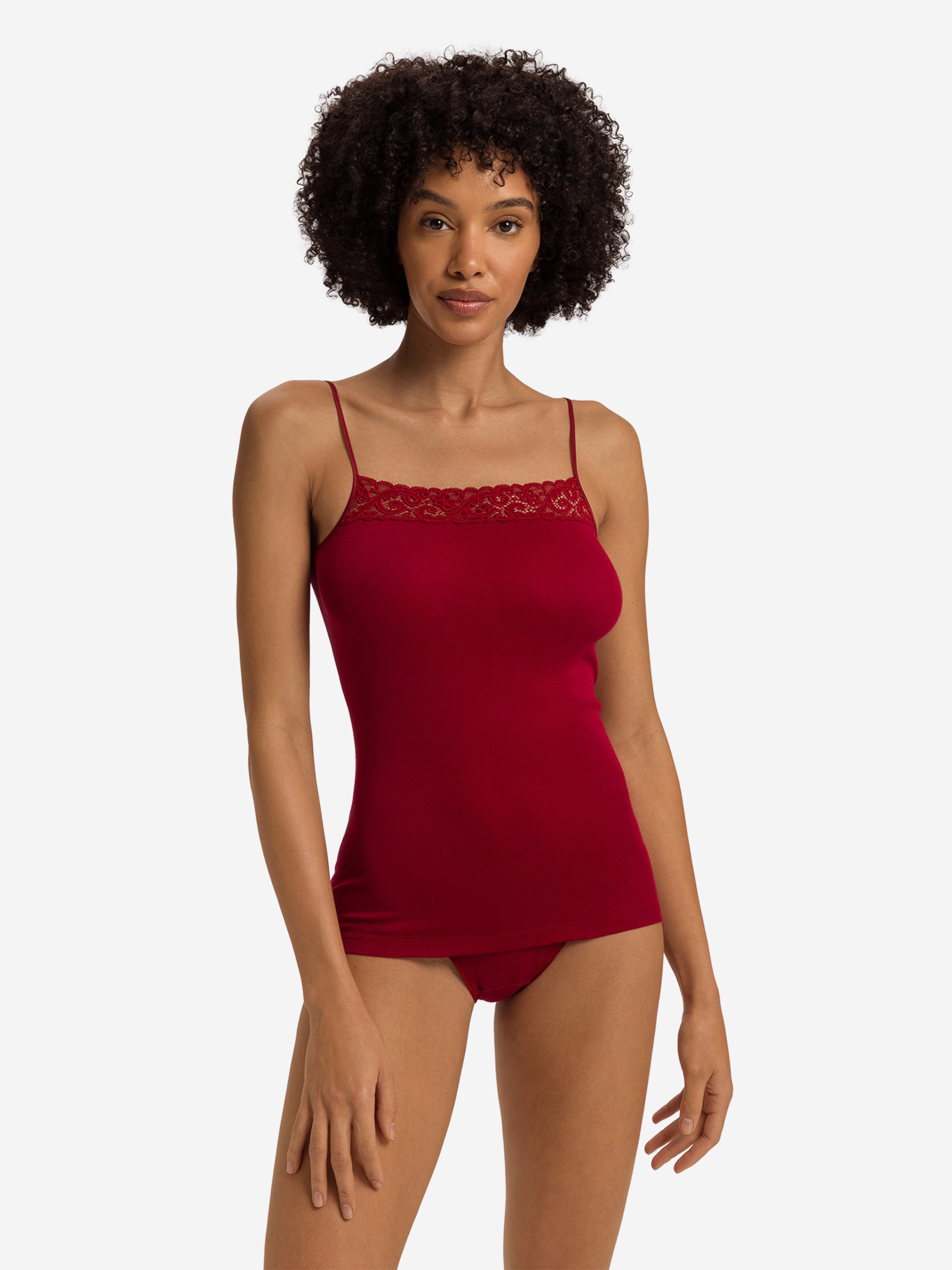 Hanro Top ' Moments ' in Red: front