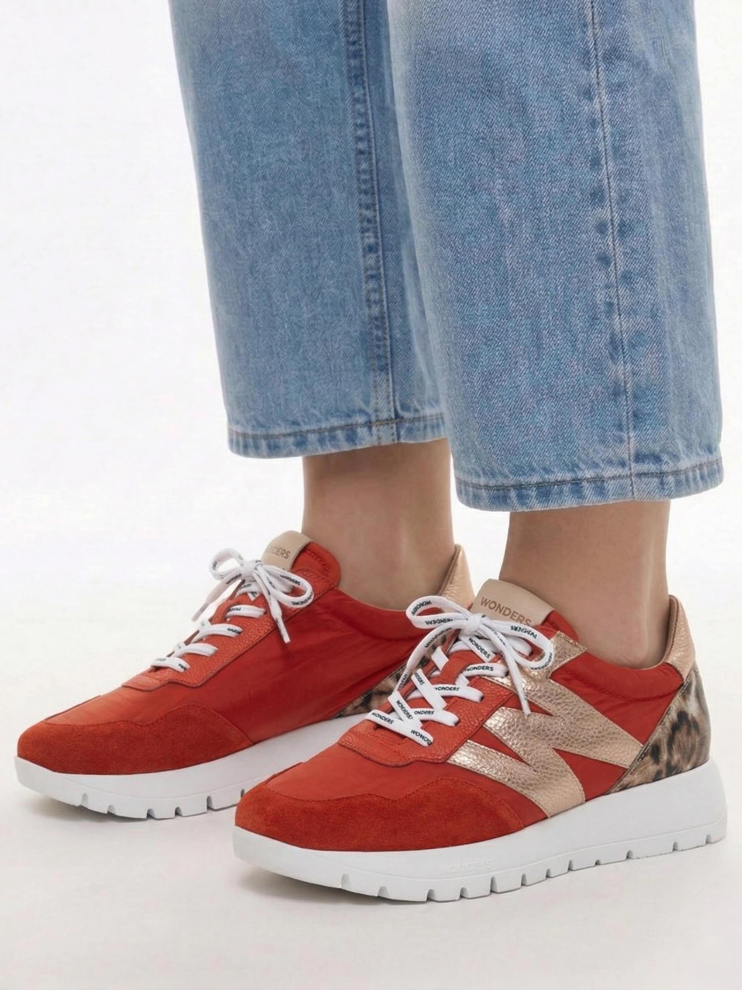 Wonders Sneaker low 'A-24100-FLAM-RAME' in Rot: Vorderseite