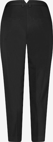 GERRY WEBER Slimfit Παντελόνι με τσάκιση σε μαύρο