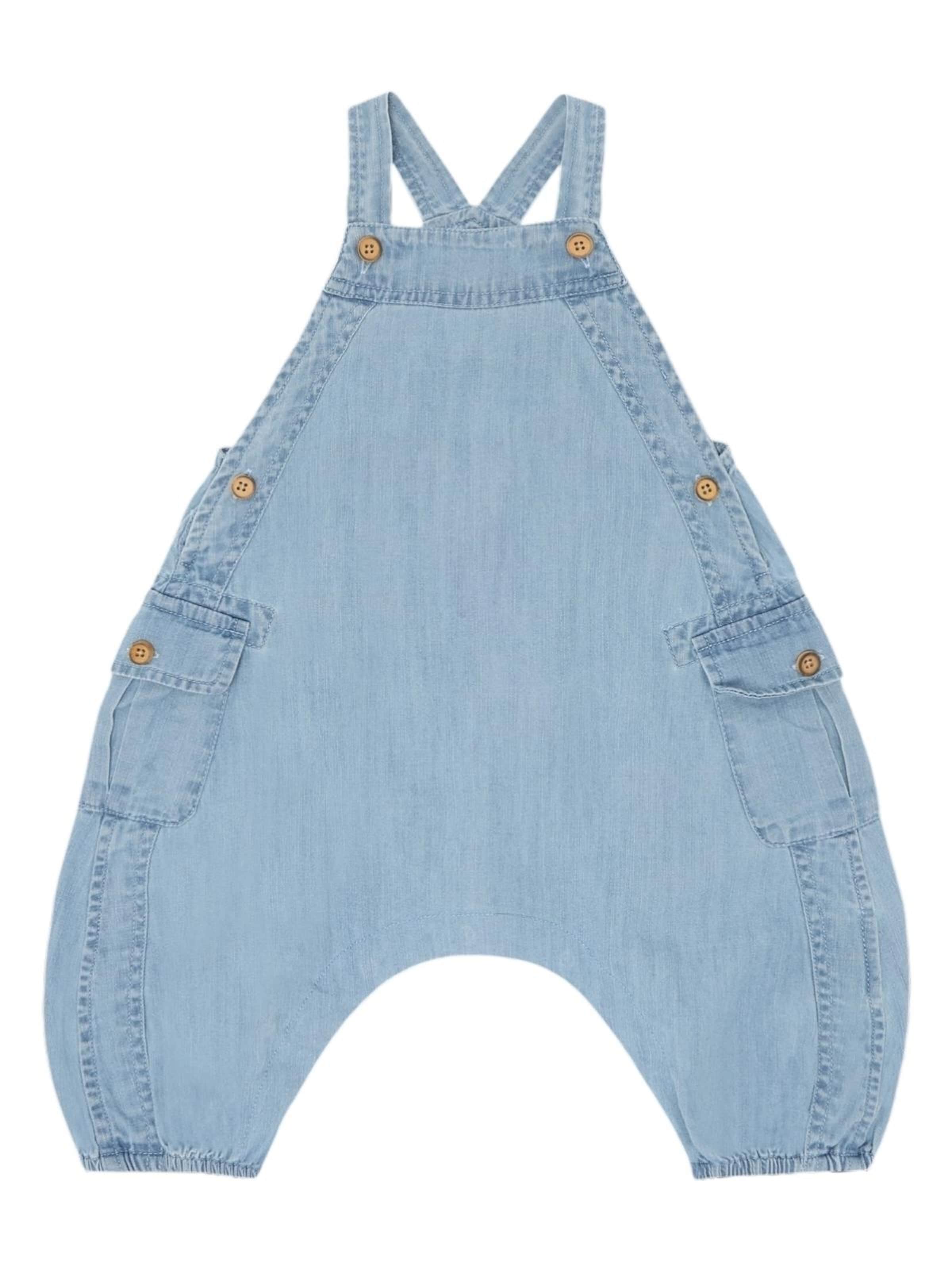 Hust & Claire Regular Latzhose 'HCMaks Chambray'‌‌‌‌‌‌‌ in Blau: Vorderseite
