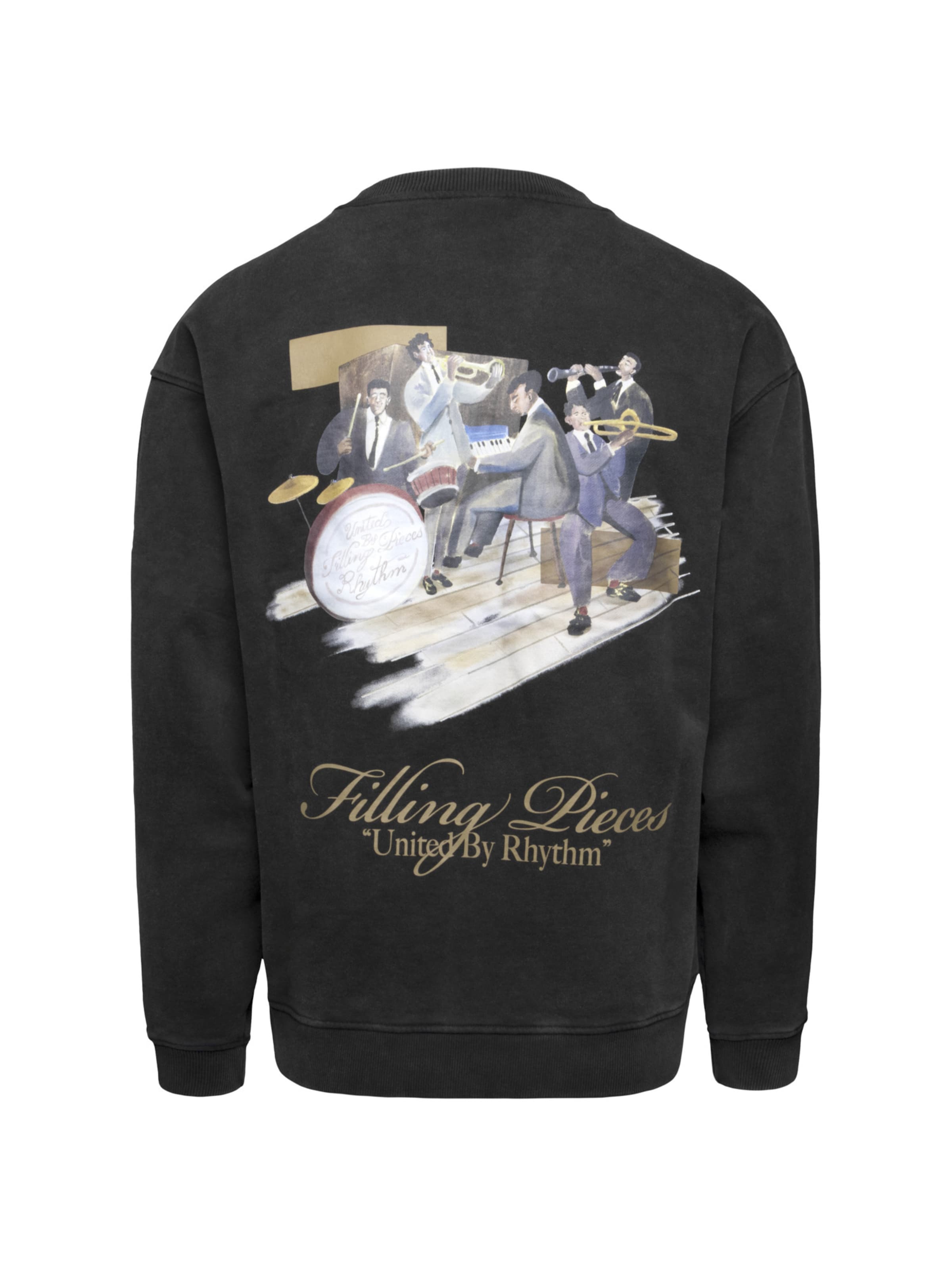 Filling Pieces Sweatshirt 'Band Vintage' in Black