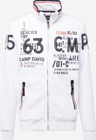 CAMP DAVID Bluza rozpinana w kolorze biały: przód