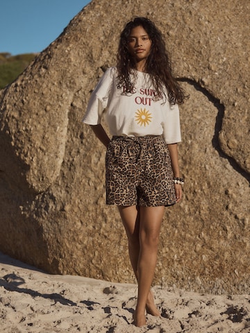 Next Regular Pants in Brown: front