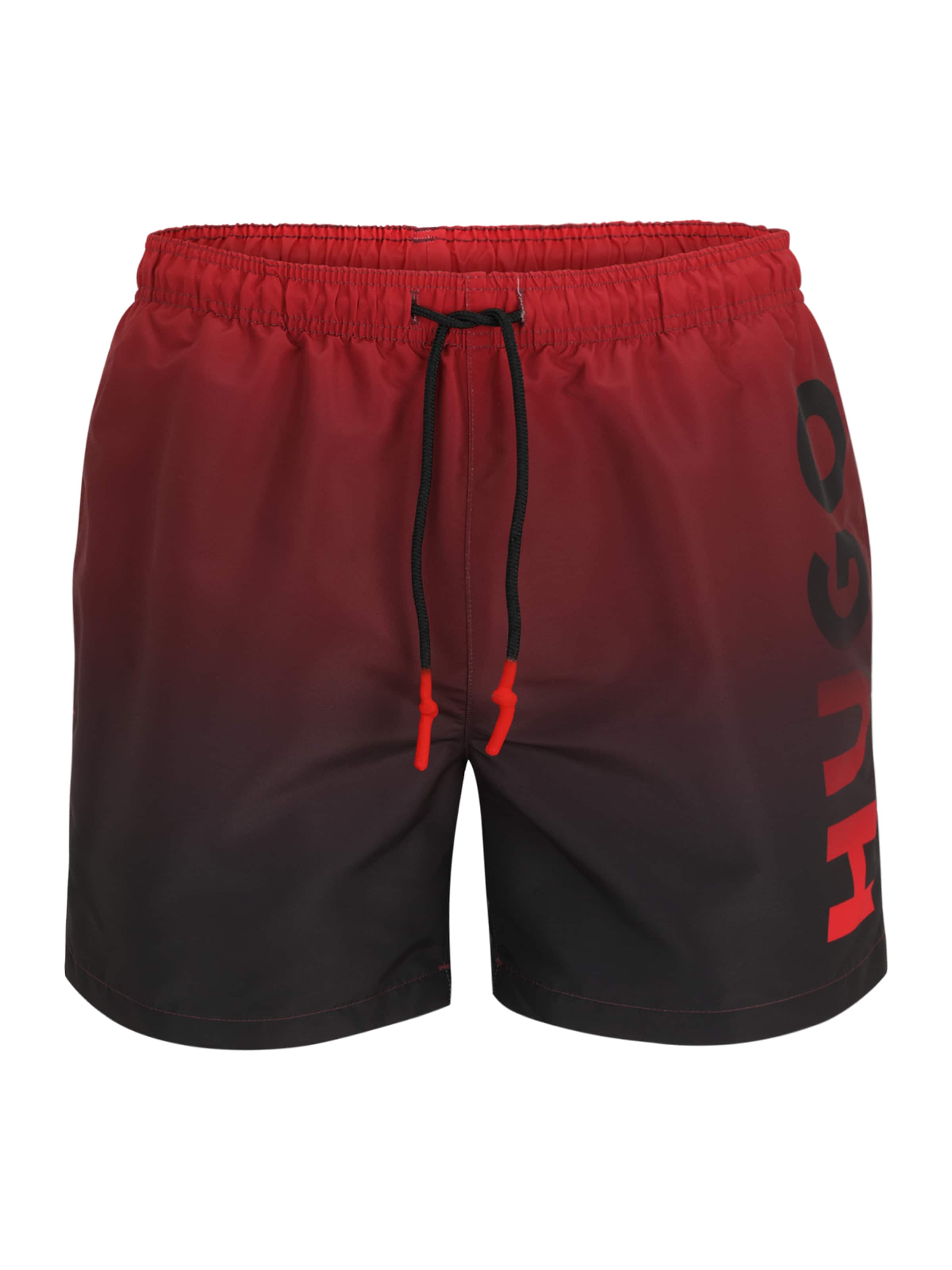 HUGO Плавательные шорты 'RAY' в Огненно-красный / Черный, Обзор товара