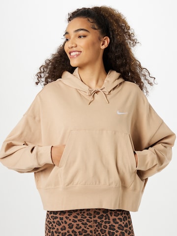 Bluză de molton 'Swoosh' de la Nike Sportswear pe bej: față