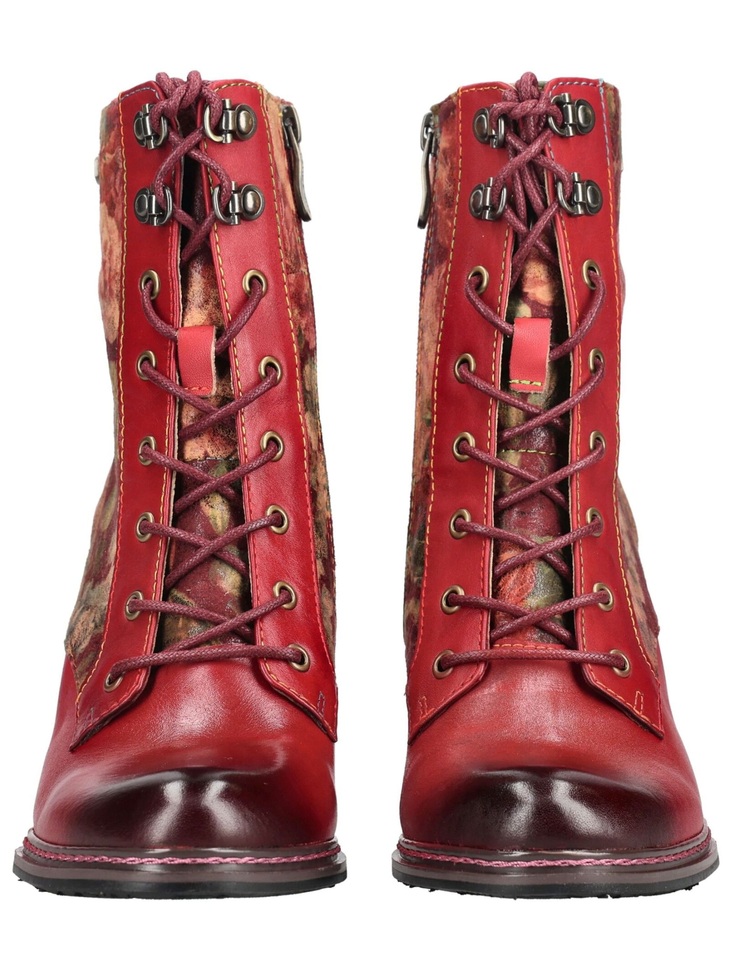 Bottines à lacets Laura Vita en rouge