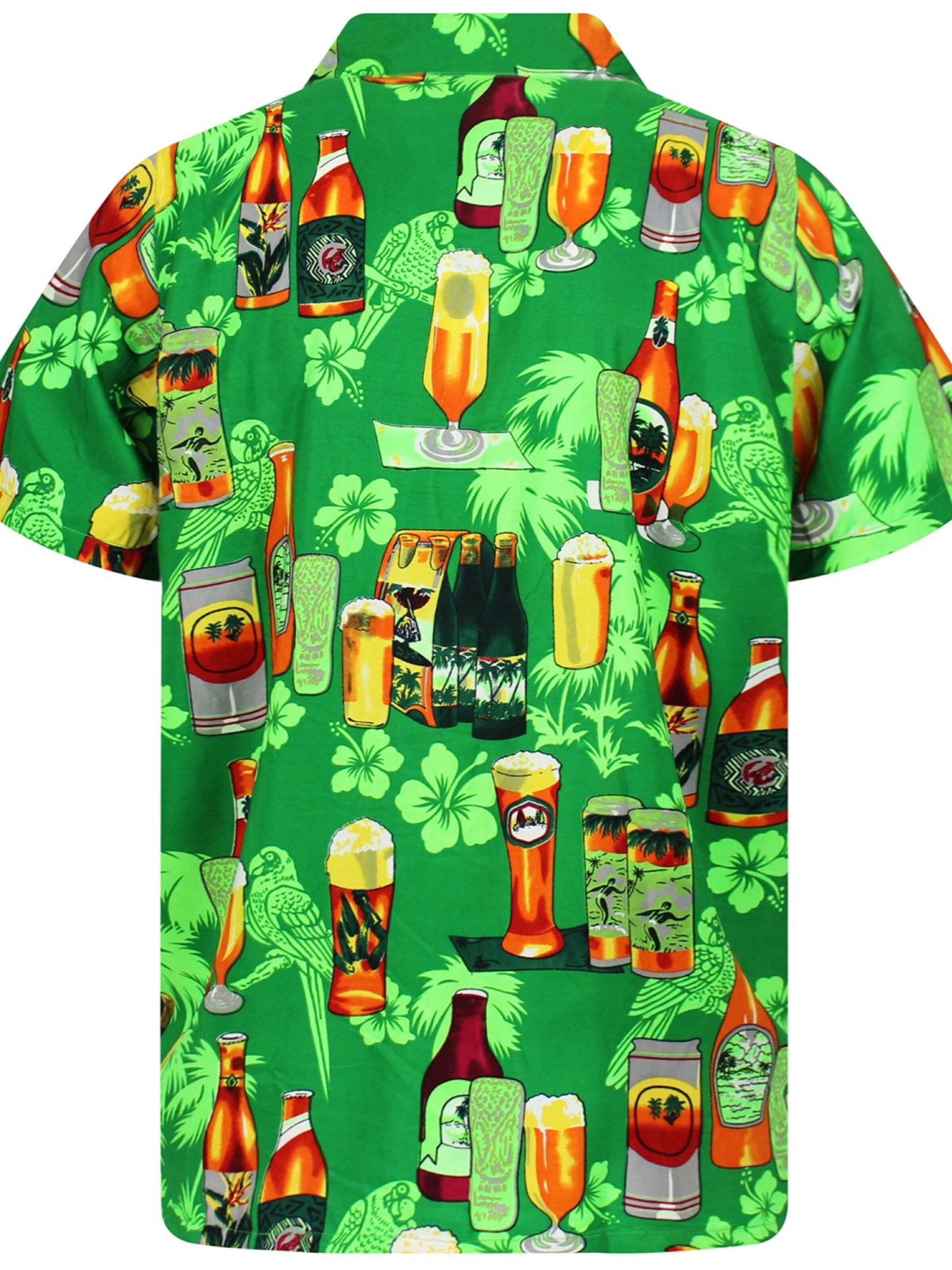 King Kameha Shirt 'Beerbottle' in Green