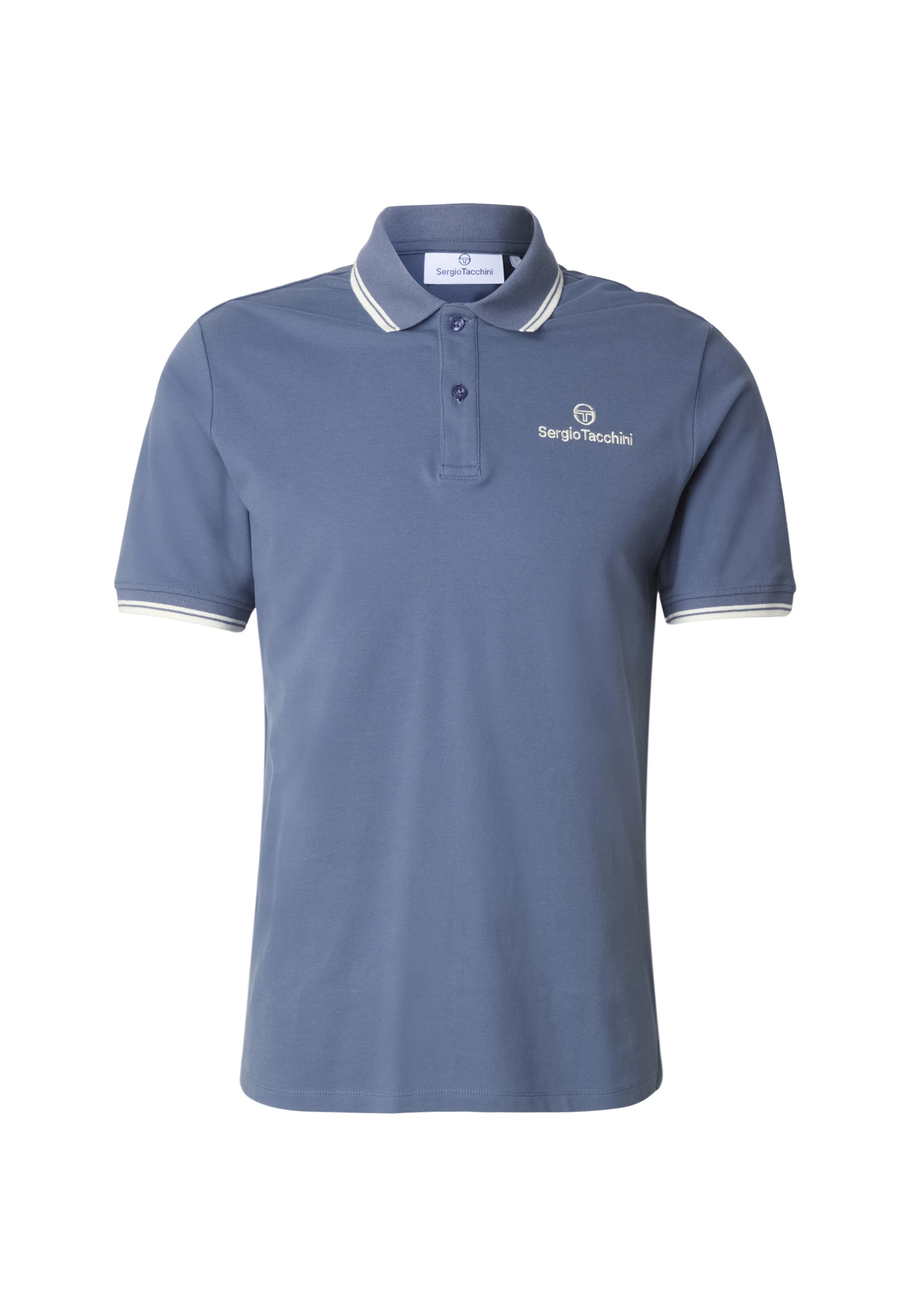 Sergio Tacchini Camisa 'Reed 025 Co' em índigo / branco, Vista do artigo