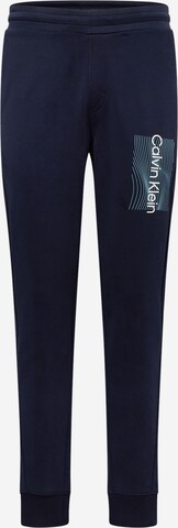 Calvin Klein Tapered Broek in Blauw: voorkant