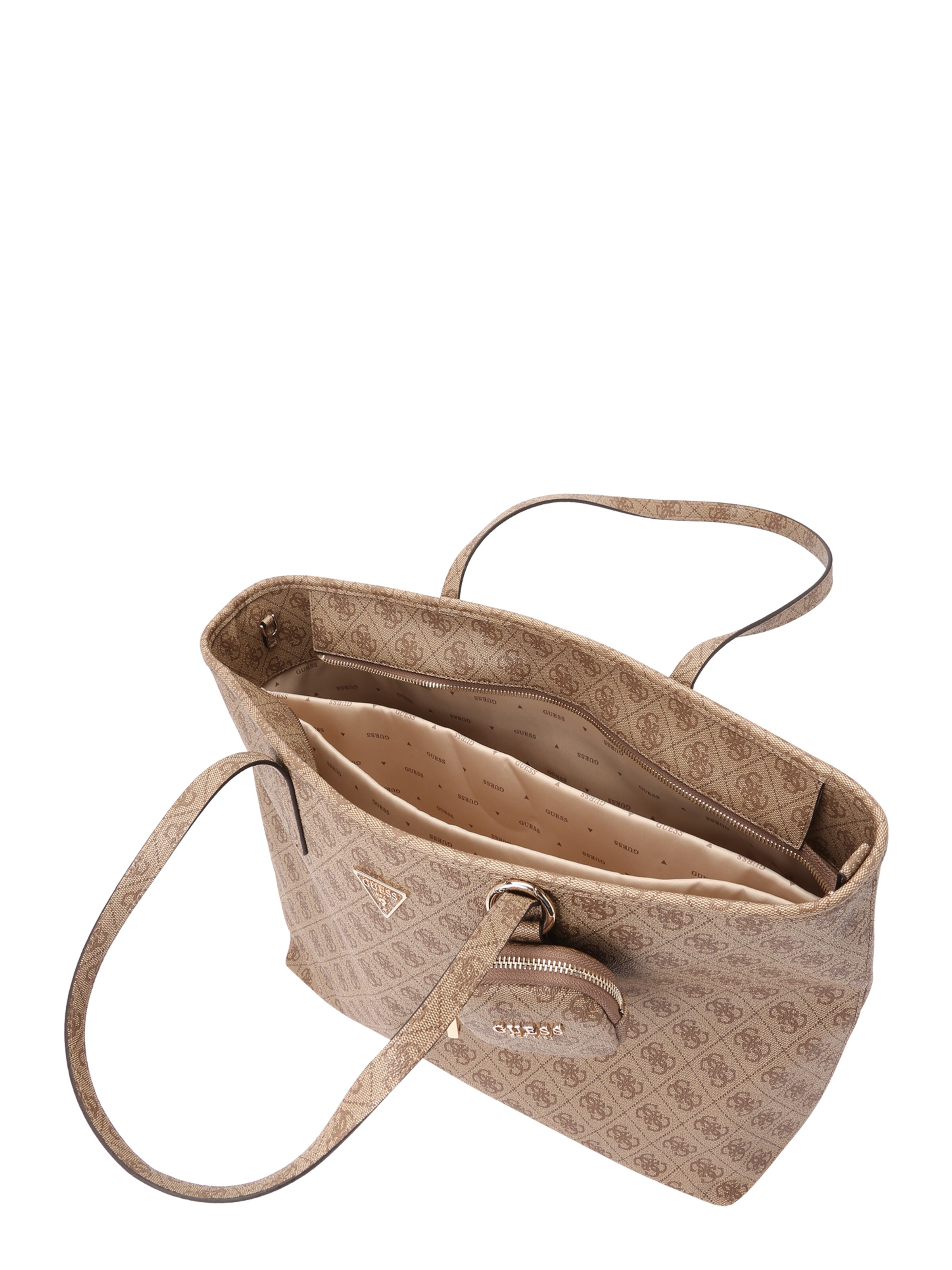 GUESS Μεγάλη τσάντα 'POWER PLAY II LARGE TECH TOTE' σε καφέ