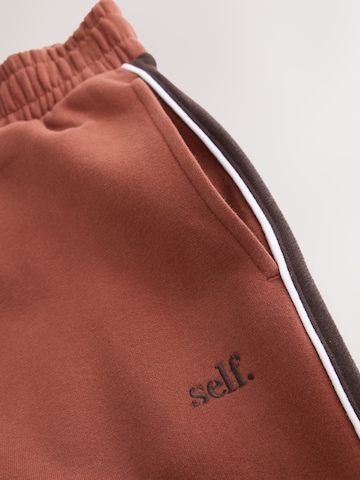 self. - Pierna ancha Pantalón en marrón