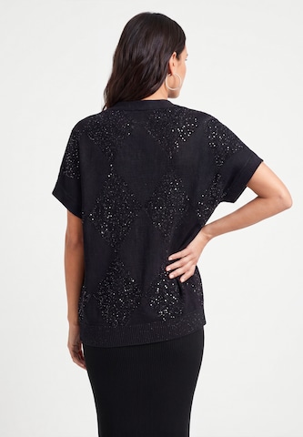 usha BLACK LABEL - Casaco de malha em preto