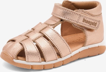BISGAARD - Sapatos abertos 'Billie' em ouro: frente