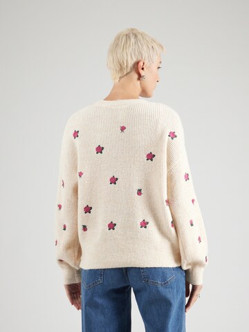 YAS Knit Cardigan 'YASFLEUR' in Beige