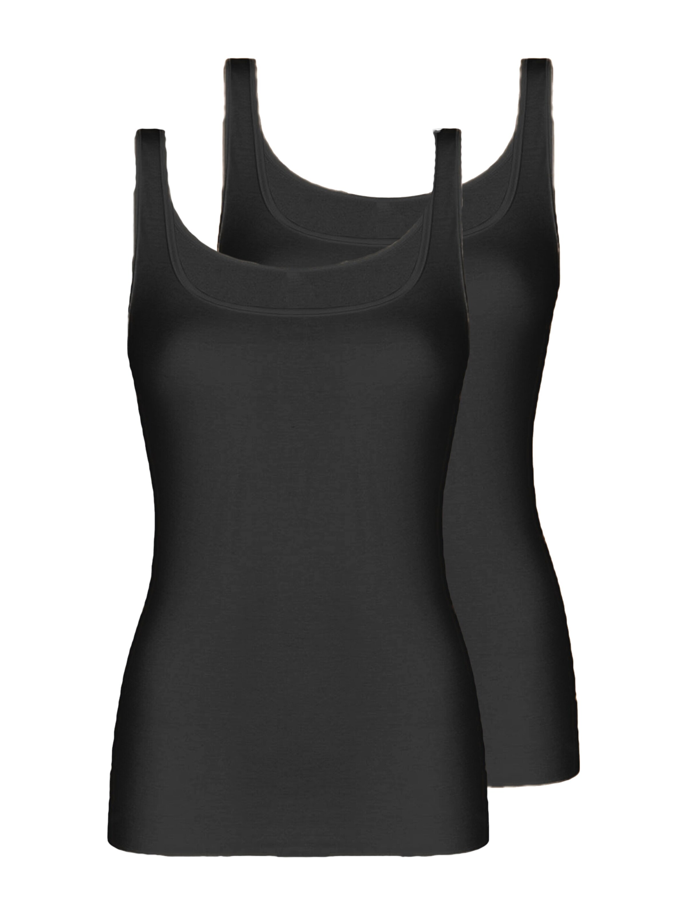Nina von C. Undershirt 'Secret' in Black: front