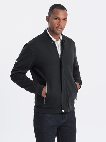 Ombre Sweat jacket 'OM-SSZP-0148' in Black