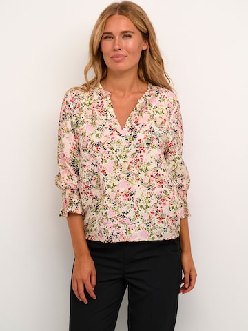 Kaffe - Blusa 'Johanna' em bege: frente