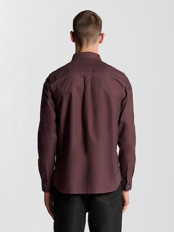 Lyle & Scott Regular fit Overhemd in Bruin
