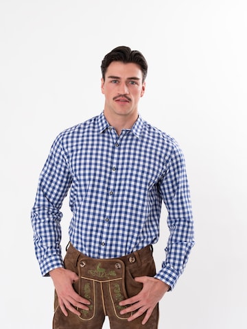 HerzSticht Traditional shirt 'Hochries' in Blue