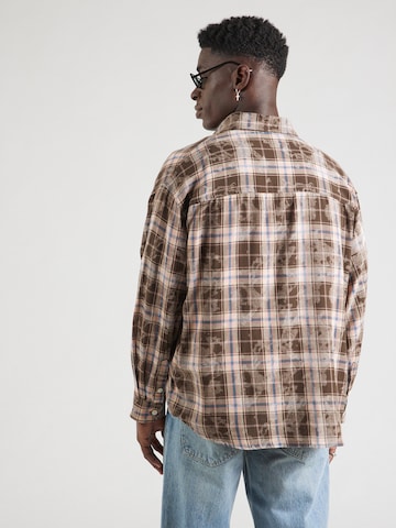 Woodbird Comfort fit Button Up Shirt 'Jong' in Brown