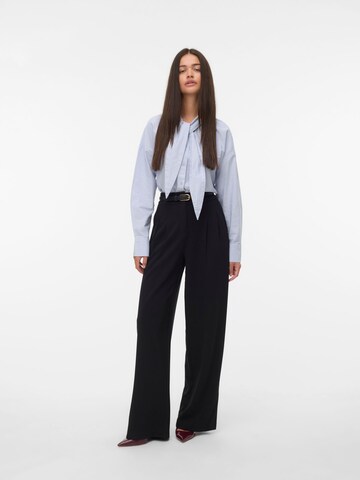 VERO MODA Wide Leg Bukser med lægfolder 'VMEda' i sort