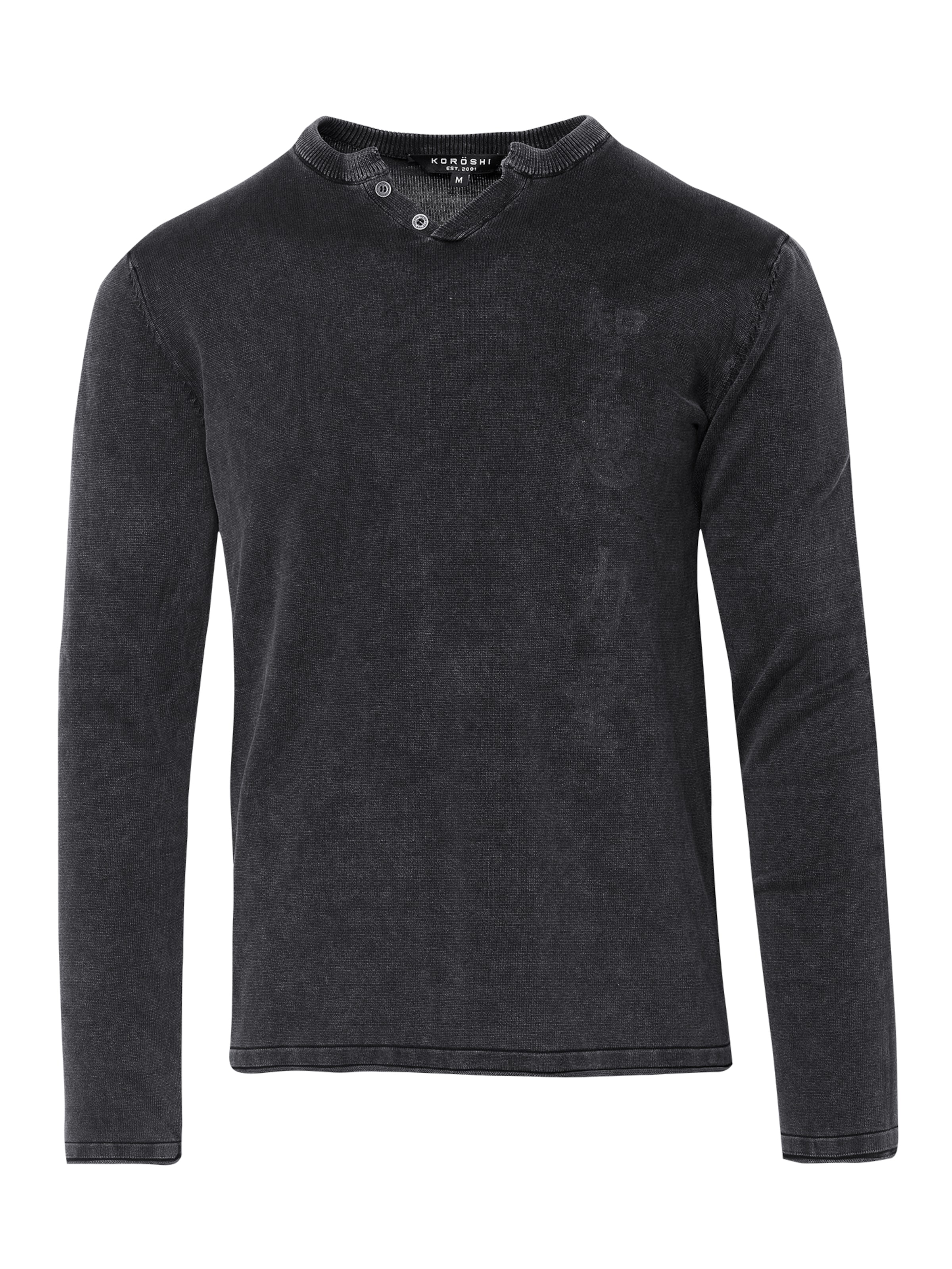 KOROSHI Pulóver - fekete: elől