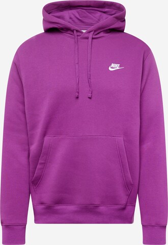 Nike SportswearRegular Fit Sweater majica 'Club Fleece' - ljubičasta boja: prednji dio