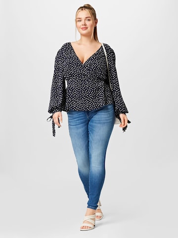 Dorothy Perkins Curve Bluse in Blau