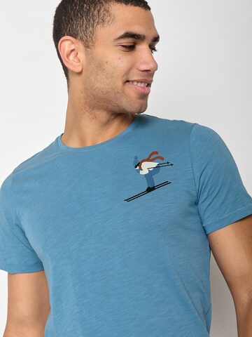 GREENBOMB T-Shirt 'Skier' in Blau