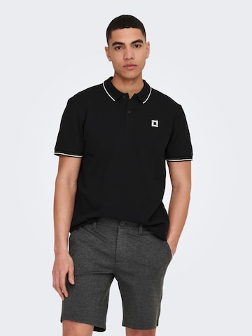 Only & Sons Shirt 'Fletcher' in Black: front