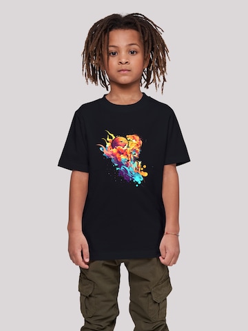 T-Shirt 'Basketball Sports Collection - Abstract player' F4NT4STIC en noir : devant