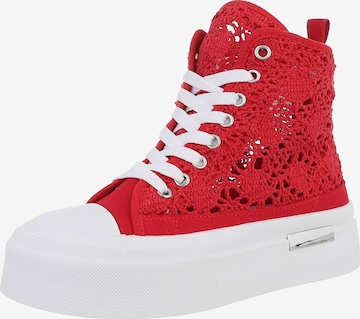 Ital-Design Sneakers High in Rot: Vorderseite