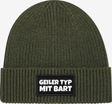 Youth Designz Beanie 'Geiler Typ mit Bart' in Green: front