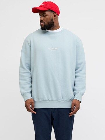 Jack & Jones Plus Sweatshirt 'JJESoho' in Blue: front