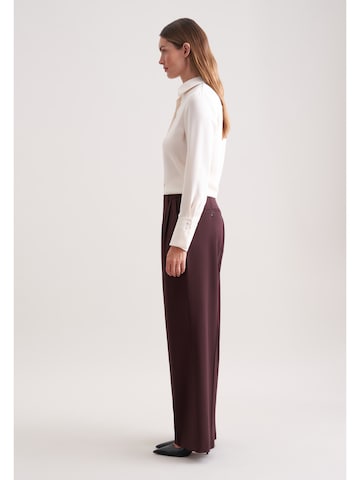 SEIDENSTICKER Wide leg Trousers with creases in Brown