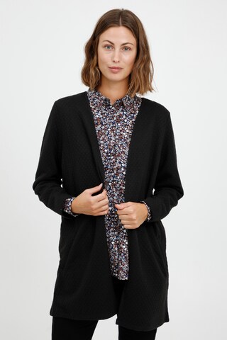 Fransa Knit Cardigan 'FRCECARDI' in Black: front