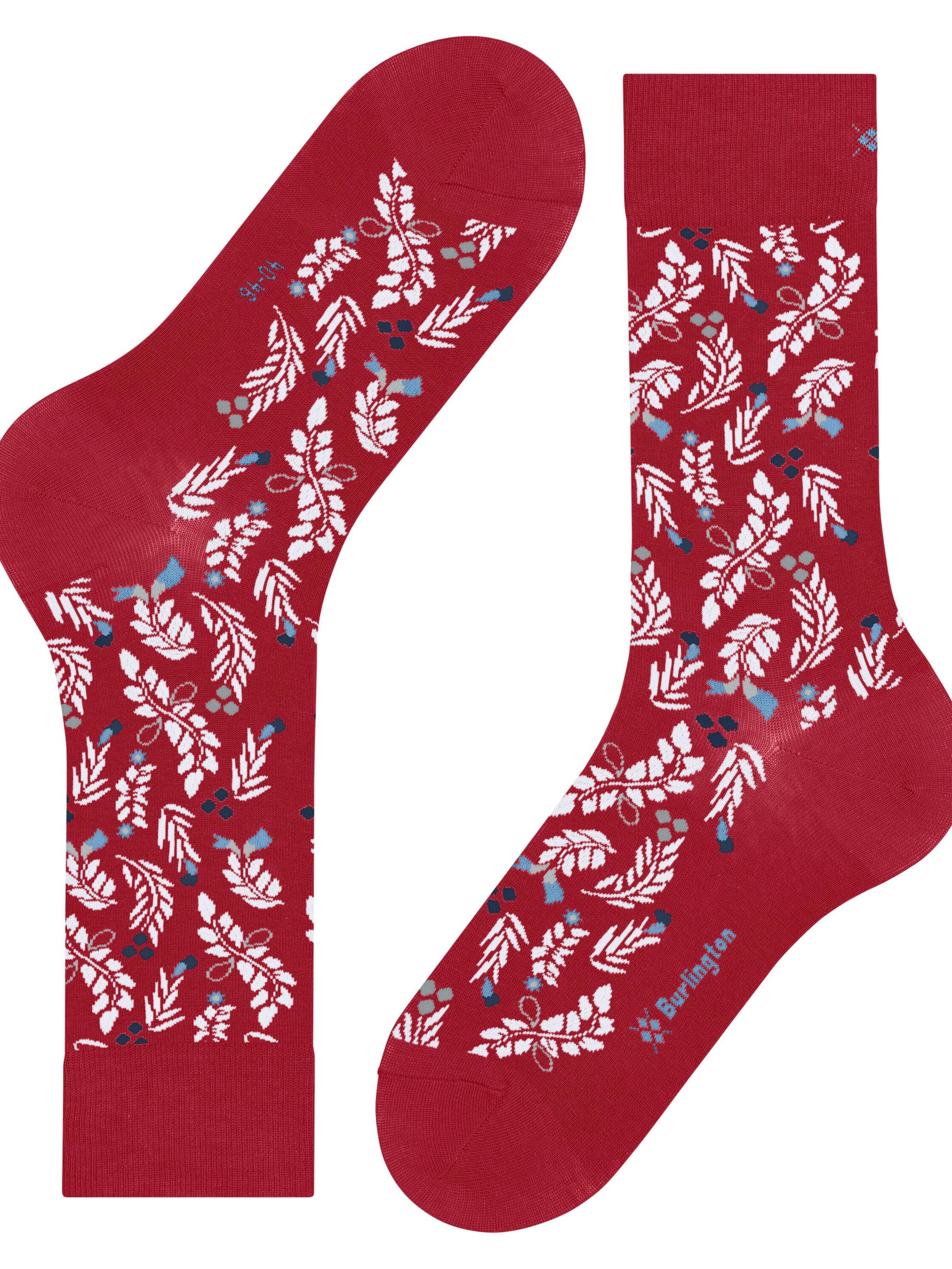 BURLINGTON Socks 'Bloomingday' in Red