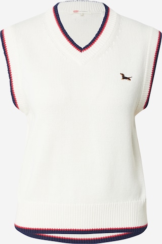 balts LEVI'S ® Džemperis 'Charlie V-Neck Vest': no priekšpuses