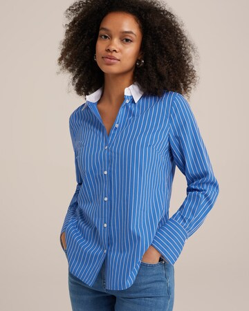 WE Fashion Bluse in Blau: Vorderseite