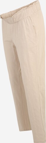 Regular Pantalon 'Livy' MAMALICIOUS en beige : devant