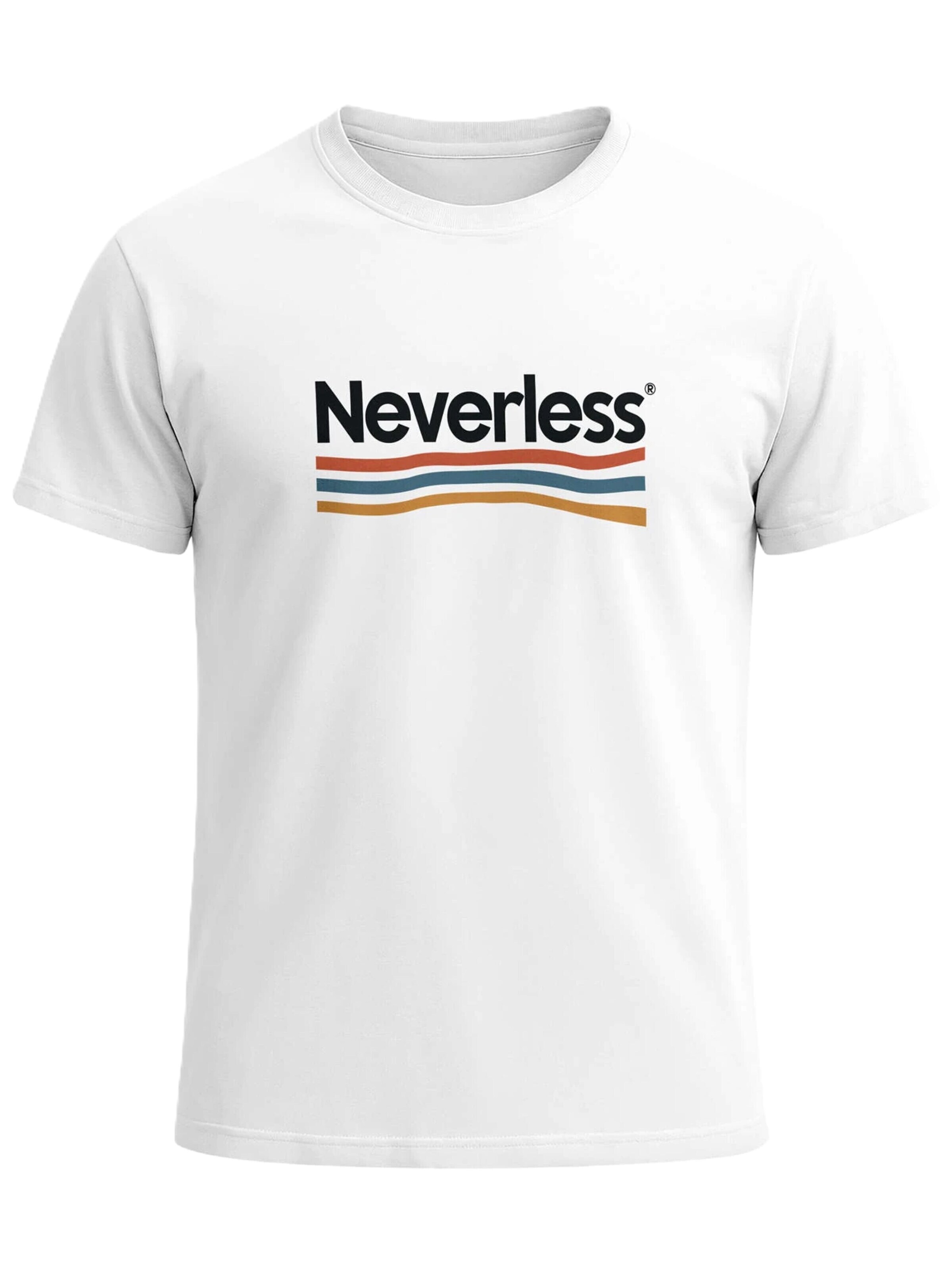 Neverless Shirt 'Color Waves' in White: front