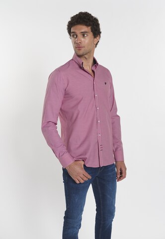 Coupe regular Chemise 'Benjamin' DENIM CULTURE en rouge