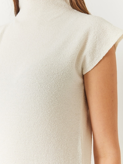 Rochie tricotat pe XS-XL Bianco Lucci pe ecru, Vizualizare produs