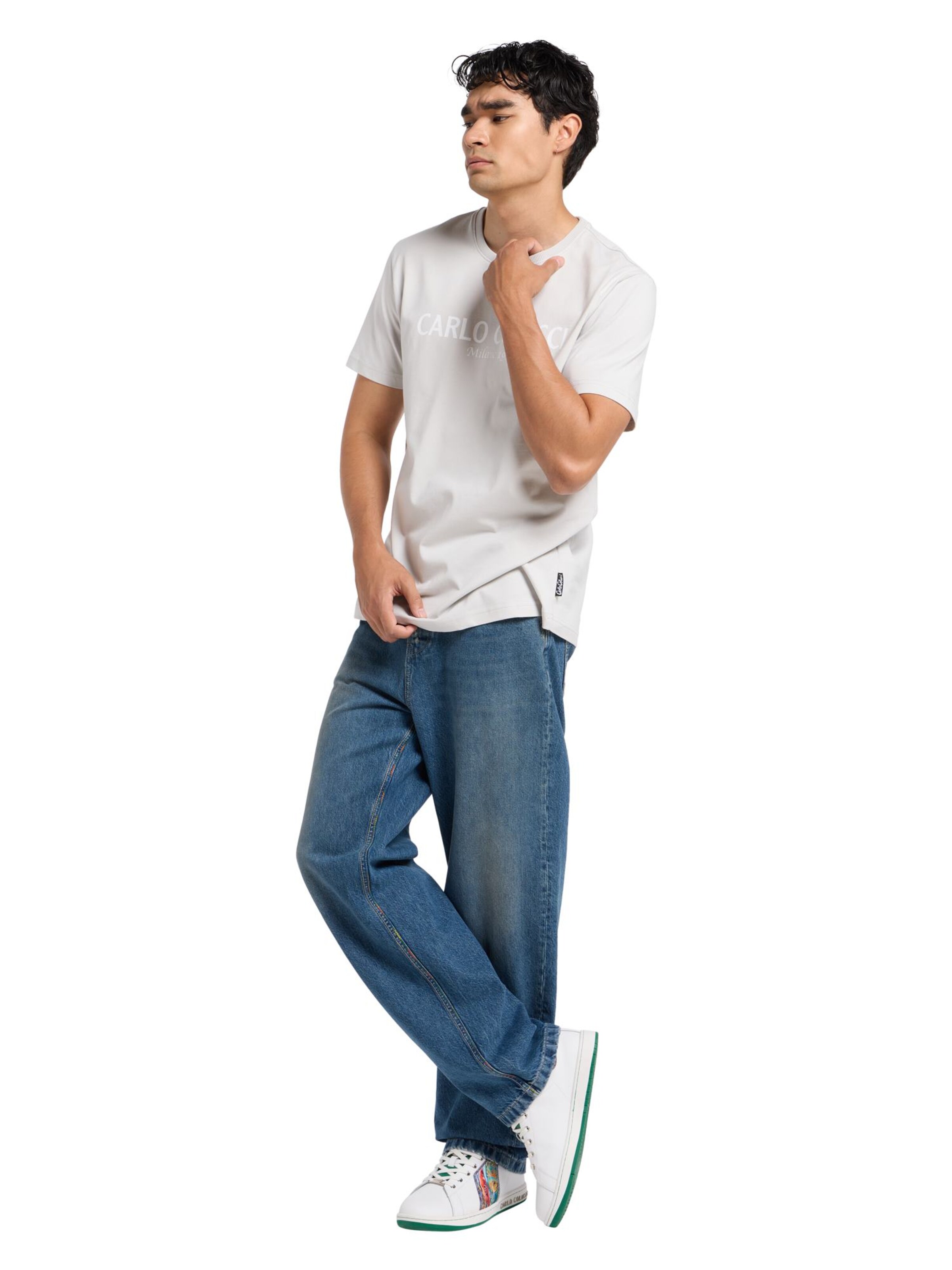 Carlo Colucci Shirt 'di Comun' in Grau