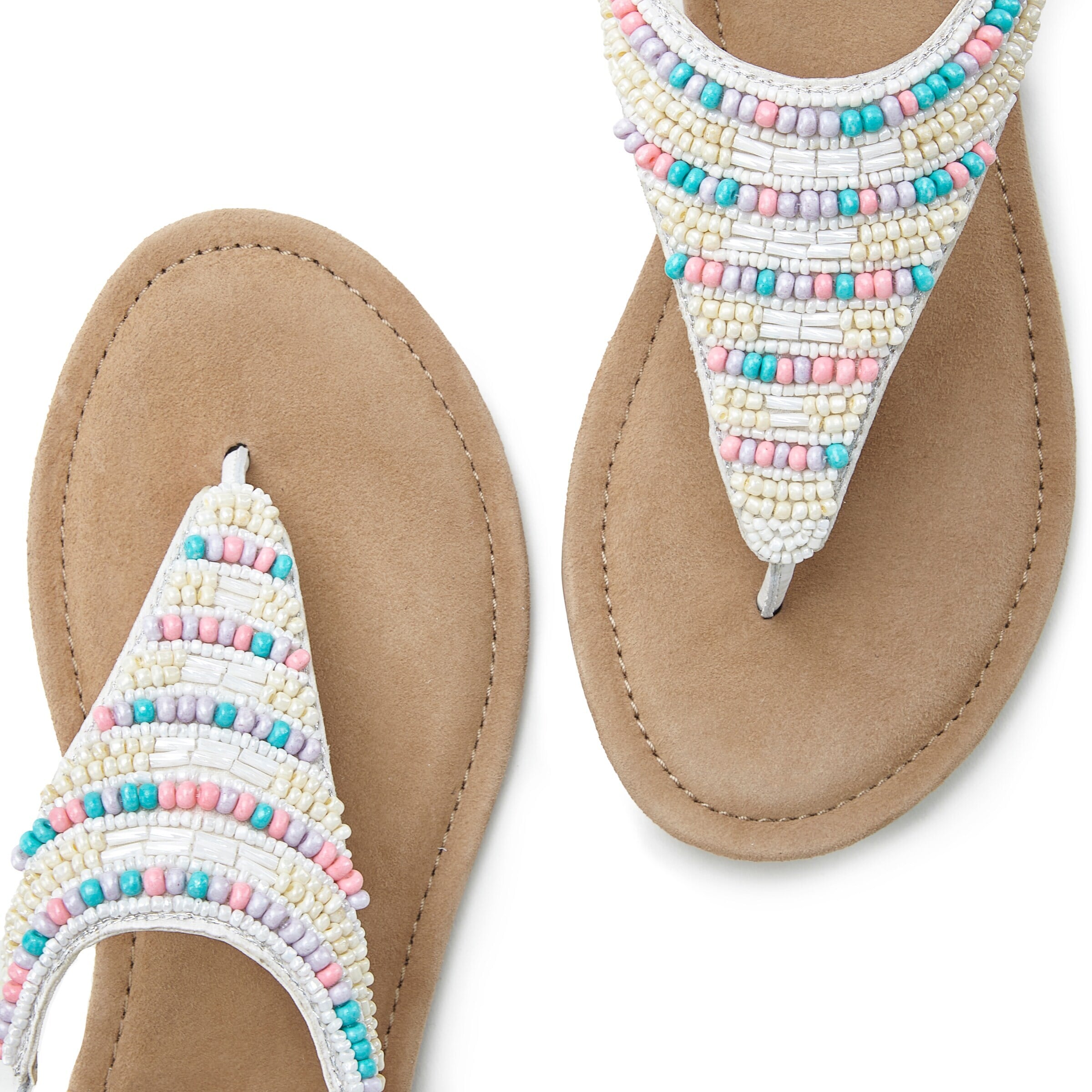 LASCANA T-Bar Sandals in White